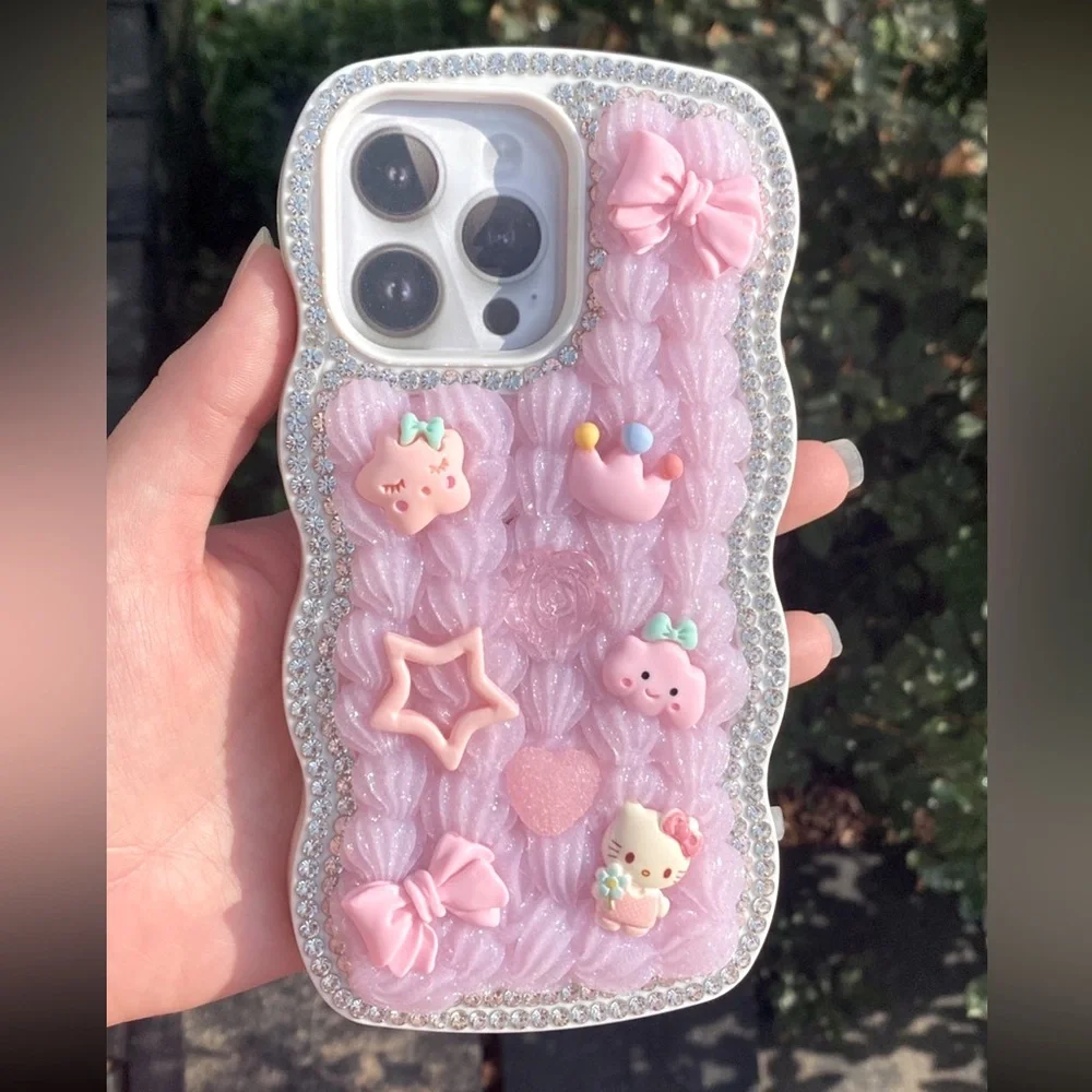 Handmade kawaii bling Decoden iphone case - Picture 1 of 2